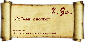Köves Zsombor névjegykártya